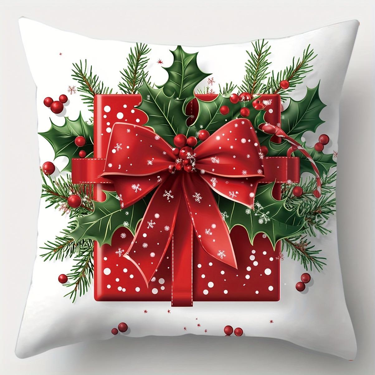 

Home Decor Christmas Elements Decorative Pillow Covers Pattern Cushion Cover Suitable For Sofa Bedroom Car Pillow Cover 60x60cm
