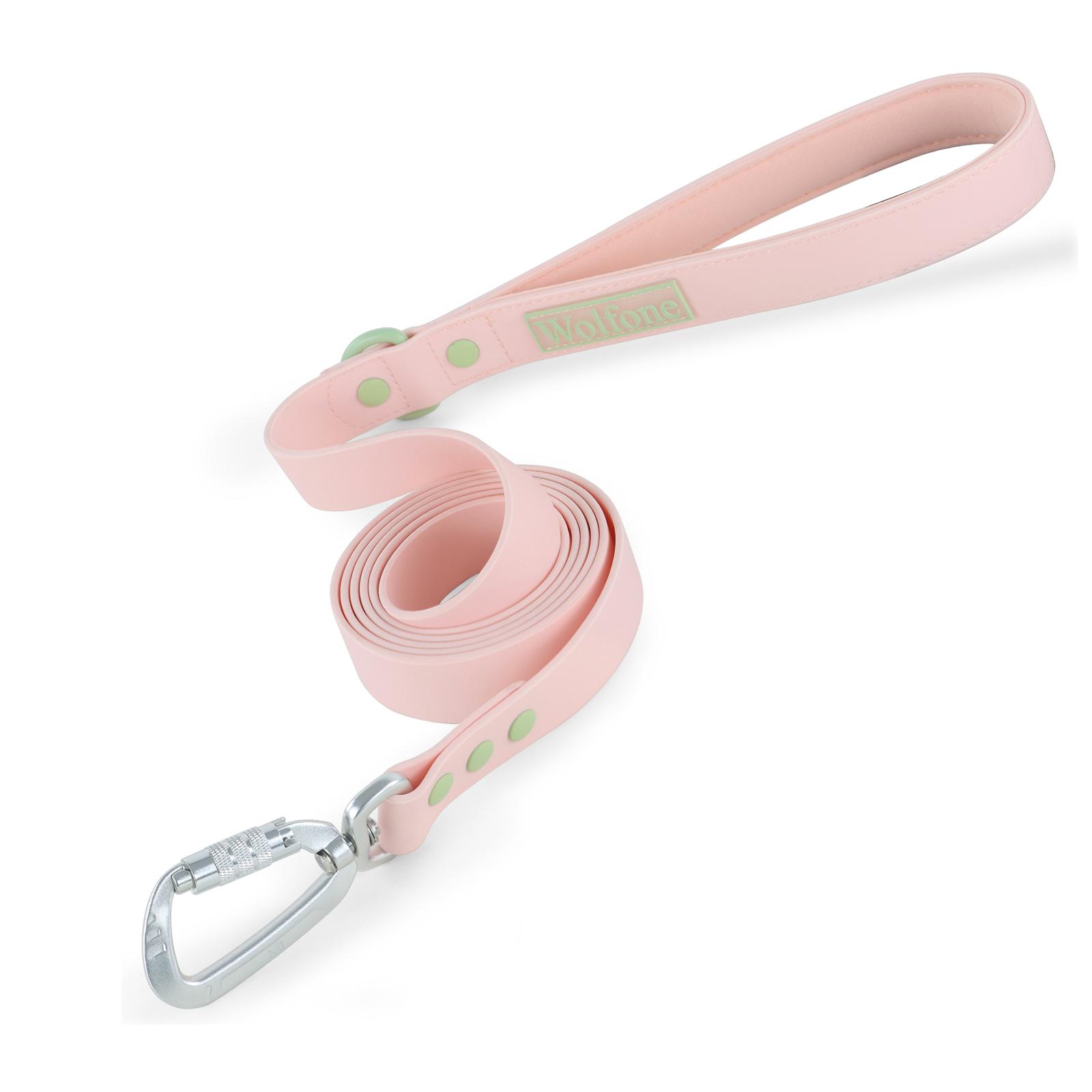Kleurblokkering Klinknagel Grote Hondenriem Handvat En Luxe Chocolade Universeel Voor Grote Middelgrote En Kleine Hondentuigjes (Pink,S) roze
