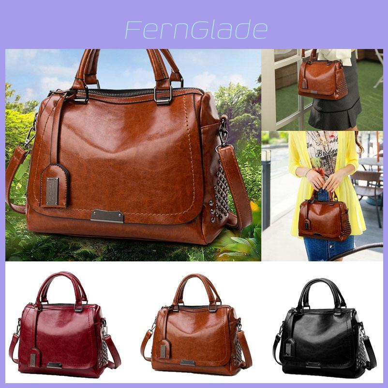 Elegant Women's Pu Leather Shoulder Bag With Soft Material And Retro Design