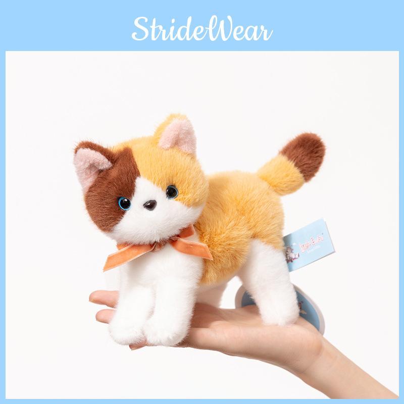 Bow Standing Adorable Cat Plush Toy For Children Birthday Present And Collection