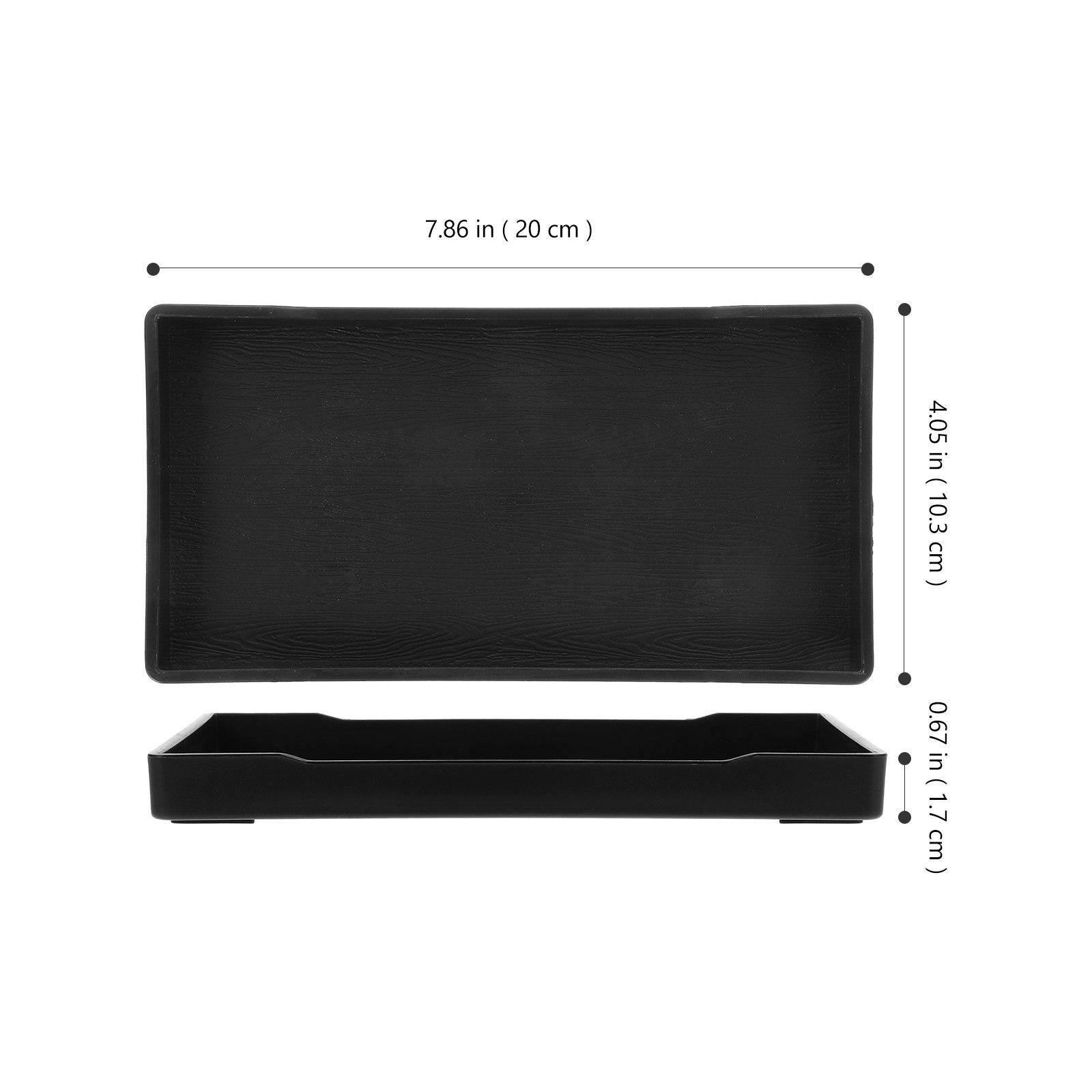

Bathroom Countertop Tray Thick Rectangle Vanity Tray Storage Organizer Toiletries Soap Makeup Holder Bathroom Plate чорний