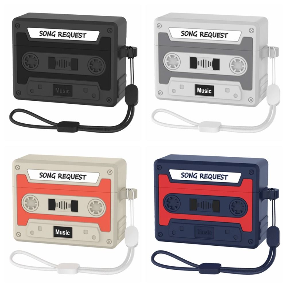 Silicone Earphone Case Retro Cassette Protective Shell for Airpods Pro 3 Accessories