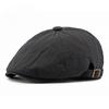 Vintage Octagonal Newsboy Cap for Men Women Retro Plain Solid Color Baker Boy Beret British Cabbie Flat Ivy Cap Adjustable