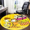 1pc Garfield Movie Night Office Round Area Rug, Bedroom Living Room Home Decor, Room Deco,  Offic A1016098