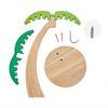 Solid Wood Banana Rack Wooden Hanger, Coconut Tree Shape, with Metal Hook, Fruit Display Stand Tropical Theme Stable Base Rack, for Kitchen Countertop