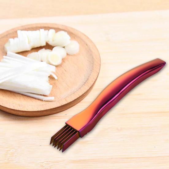 Stainless Steel Chopped Green Onion Knife Multi-Blade Kitchen Herb Cutter Multifunctional Scallion Shredding Tool Household Vegetable Slicer Gadget