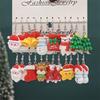 12PCS Sweet Santa Claus Christmas Tree Drop Earrings for Women Cute Cartoon Resin Elk Snowman Drop Earring Party Jewelry Gifts