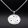 Trendy BDSM Symbol Pendant Necklace for Men Women Stainless Steel Silver Color Necklace Hip Hop Party Chain Jewelry N8096S06