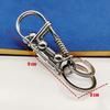 Stainless Steel Handicraft Key Ring Hanging Keychain Waist Buckle Matte Matte Bead Trinket Car Keyring Men Small Gift Decoration