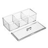 Acrylic Tea Bag Holder Tea Box Coffee Tea Bag Storage and Clear Pantry Organizer for Kitchen with Lid Multi-Compartment