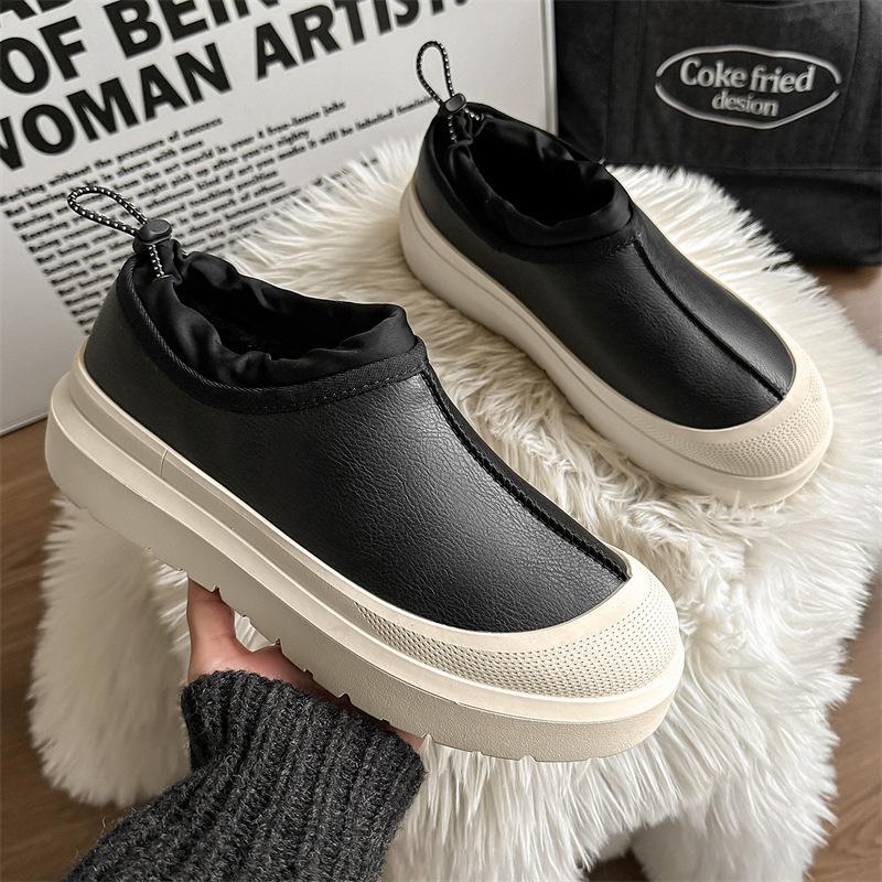 3666 Winter Waterproof Snow Boots for Men and Women Couples Thick-soled Heightened Piled Thickened Low-top Cotton Shoes Men's Shoes