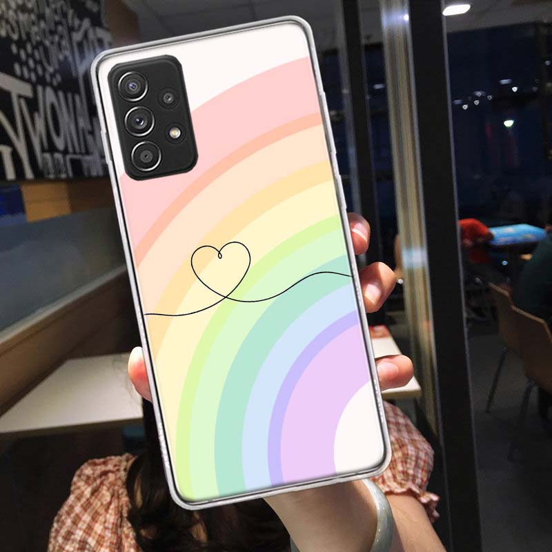 

Rainbow Gradient Love Phone Case For Samsung A16 A26 A36 A56 Galaxy Note 20 10 S10 Lite 9 8 M21 M30S M32 M51 M52 S8 S7 J8 J6 J4 Samsung A16 5G