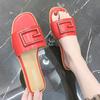 Platform Slippers Female 2025 Summer Wear Word with Fairy Style Fashion Versatile Internet Celebrity Flat Sandals Dopamine