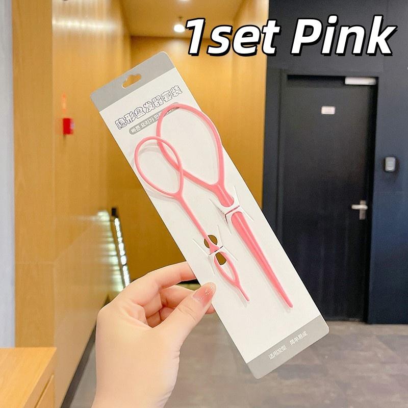 

1/2/3Set Plastic Hair Loop Styling Tool Magic Topsy Tail Hair Braid Ponytail Styling Clip for Women Girls Kids Hairstyle Maker