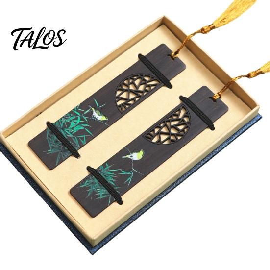Talos Wooden Bookmark, Hand Painted Window Cutout Page Marker for Students, Good Luck School Gift Book Lovers