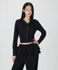 MIXXO Ribbed Hoodie Snap Long Sleeve T-Shirt_Miwlwft22A