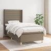 3132045 vidaXL Divan-lit Tapissier Avec Matelas Taupe 90x200 Cm Tissu