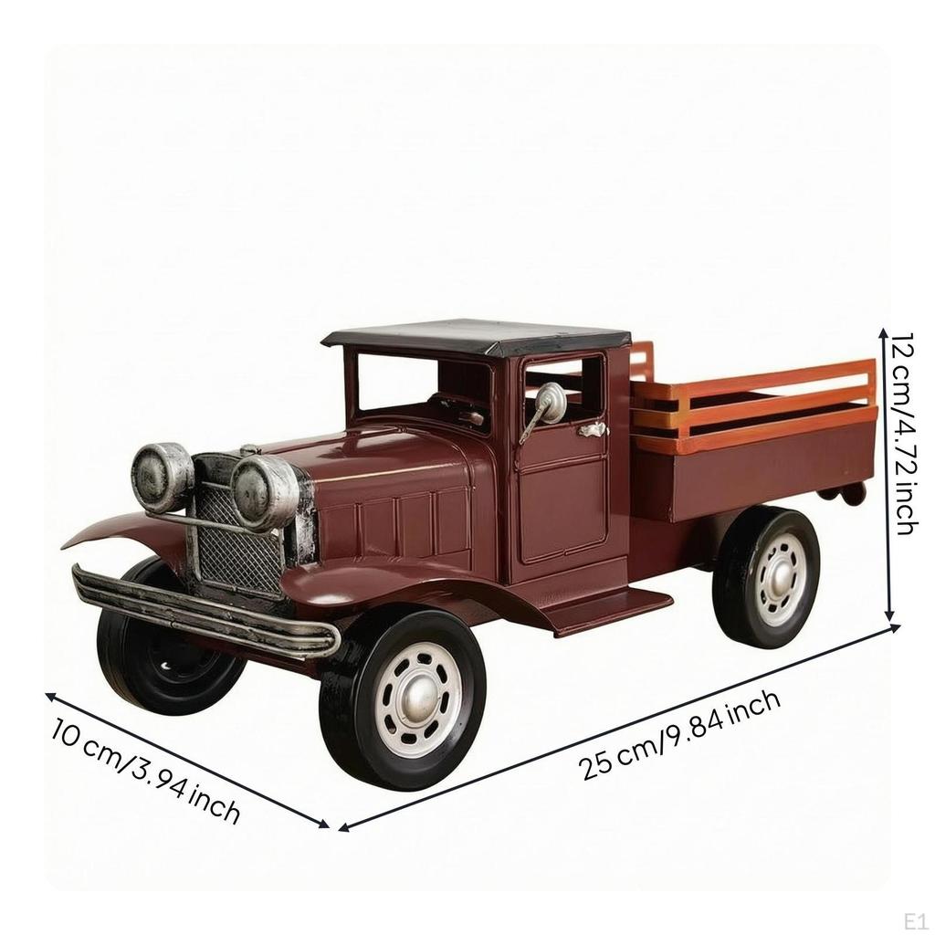 Vintage Pickup Truck Model HandPainted Metal Handcrafted Home Decor