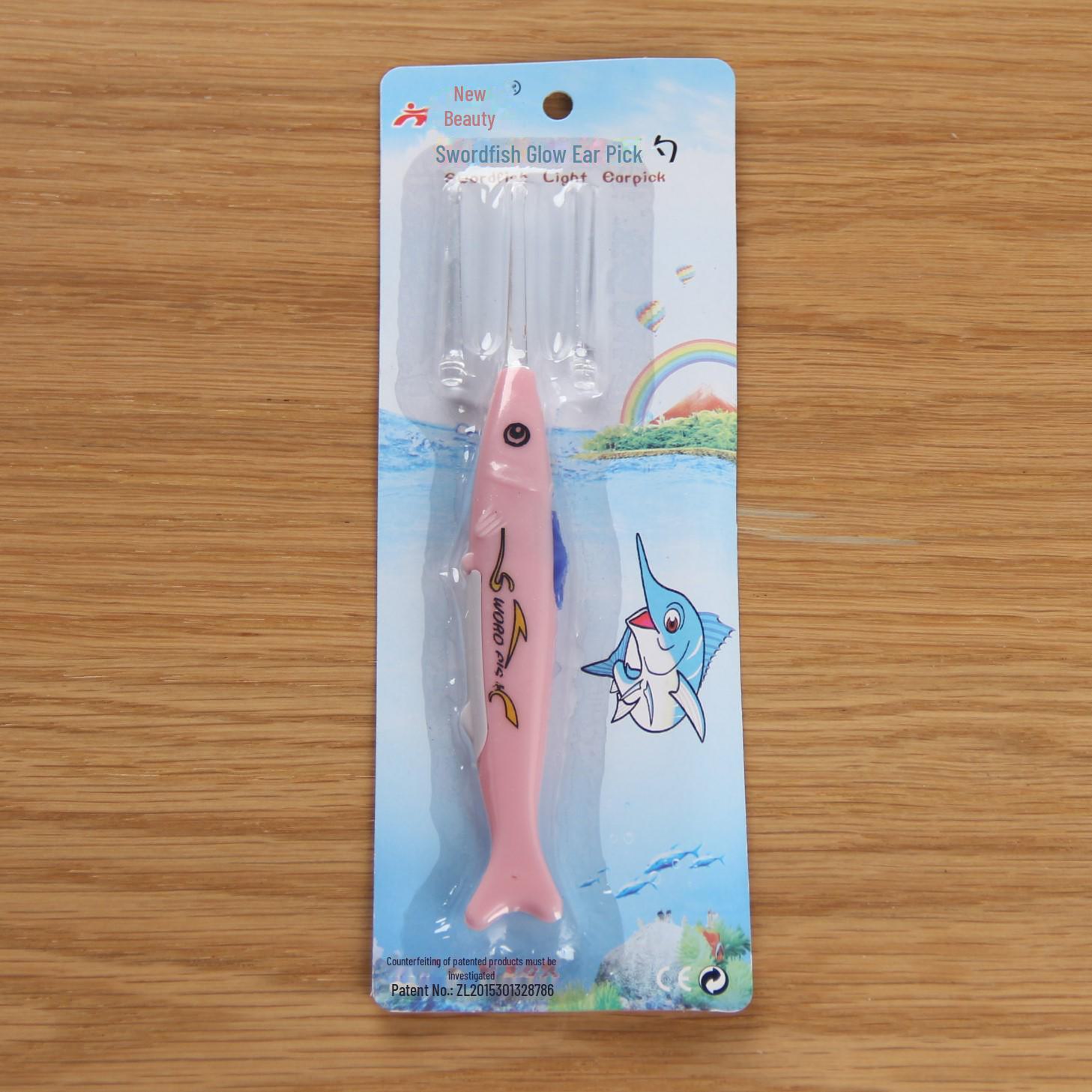

Светящийся инструмент для чистки ушей в форме мультяшной рыбки для взрослых и детей Colorful