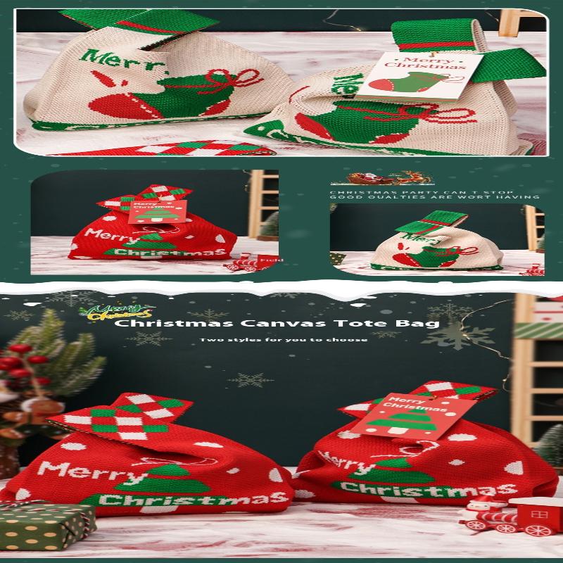 Christmas Gift Bags Xmas Santa Sacks Packaging Knitted Storage Bag Merry Christmas Kids Candy Bag Home Decor Christms Decoration