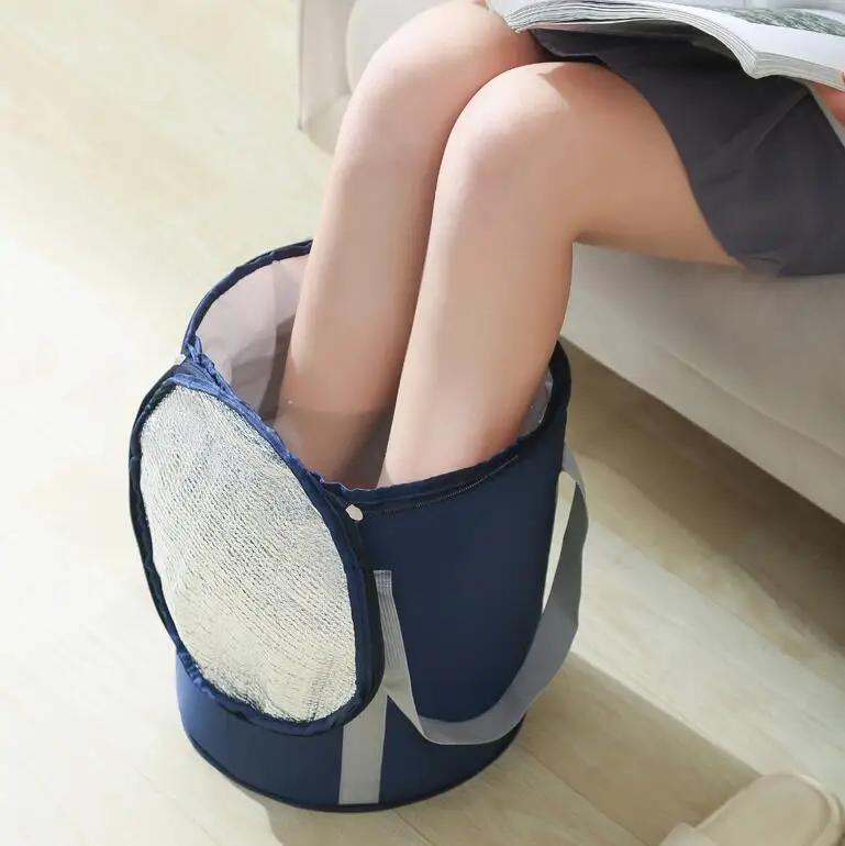 1pc Portable Collapsible Foot Bath Basin with Handles Perfect for Soaking Feet Traveling Camping and Outdoor Activities