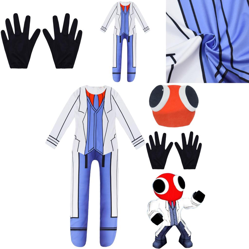 Atmungsaktiver Roblox Rainbow Friends Ant Man Kinder Halloween Jumpsuit Maske Cosplay Kostüm