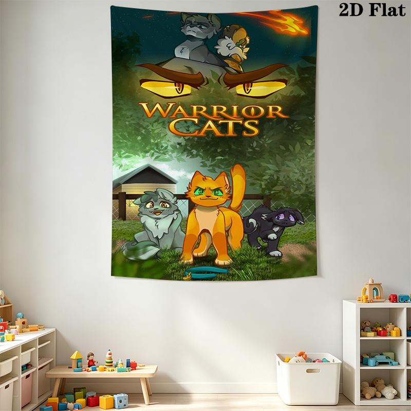 Warrior Cats movie Pattern Home Decor Tapestry, Wall Hanging, Decorative RV Wall Cloth.XGT0914576