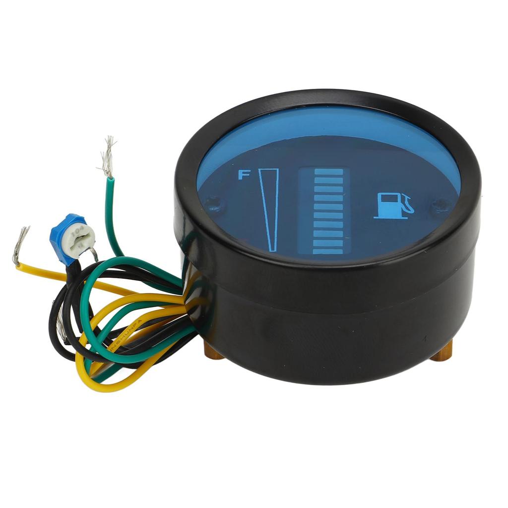 Motocyklowy wskaźnik poziomu paliwa Niezawodna precyzja Średnica obudowy 52 mm Zbiornik paliwa Miernik poziomu paliwa (Niebieskie światło)