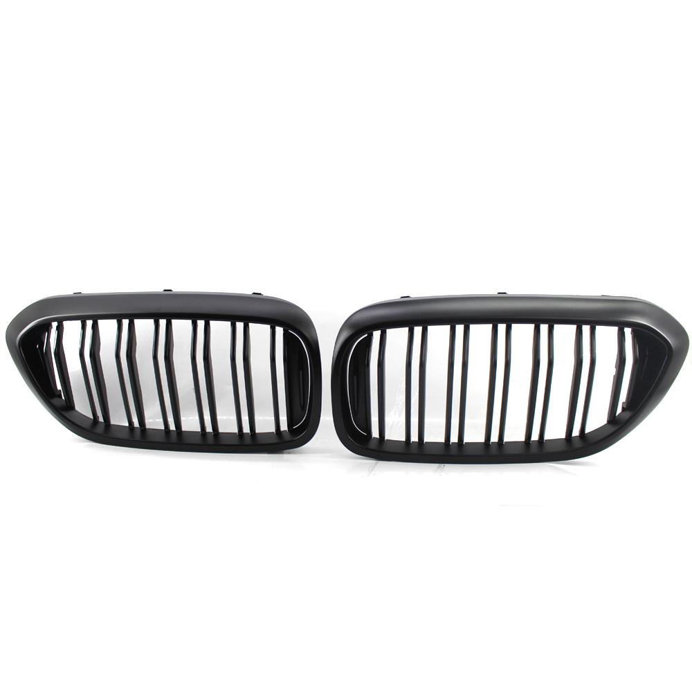 Carbon Fiber Front Bumper Grill For BMW 5 Series M5 G30 G31 520i 530i 540i ABS 2-Slat Gloss Black Front Kidney Grille Matte