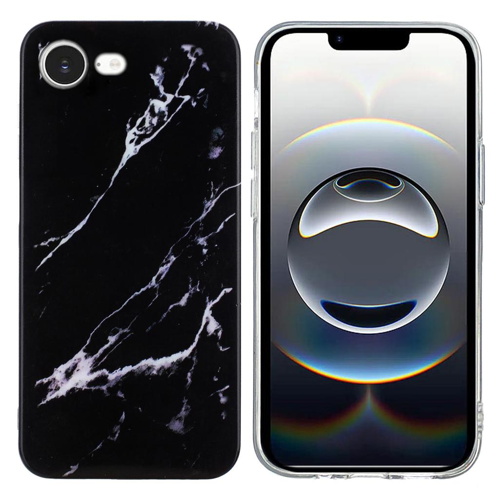 For iPhone 16e Case Marble Pattern Painted TPU Phone Back Cover