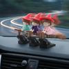 Wizard Broomstick Drift Ornament Fun Motion Activated Dynamic Flying Car Dashboard Decor Fantasy Gifts for Enthusiasts Vehicle Interior Decor