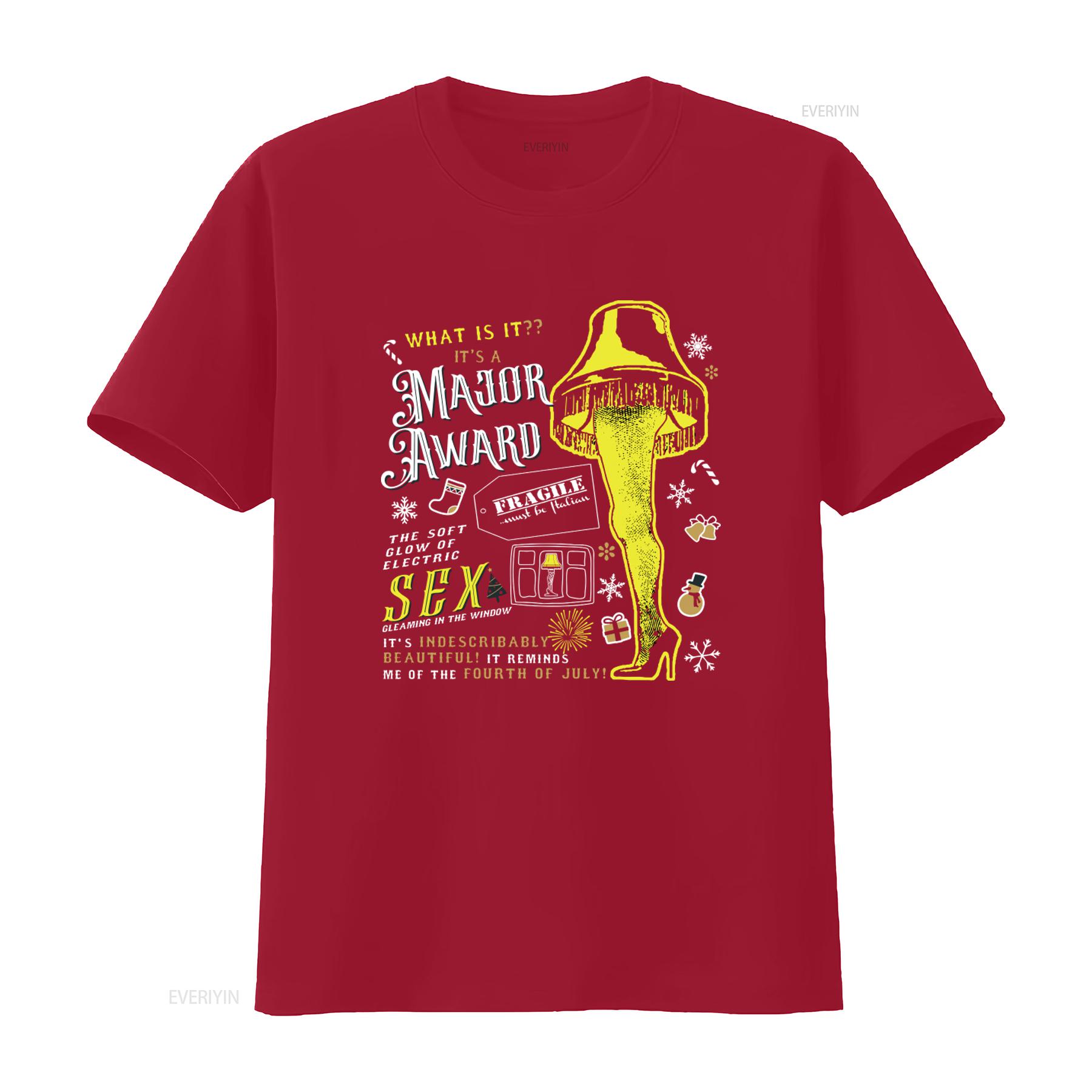 

Major Award Leg Lamp Christmas Story Softstyle T Shirt Fragile Soft Glow Electric Indescribably Beautiful vintage Washed S
