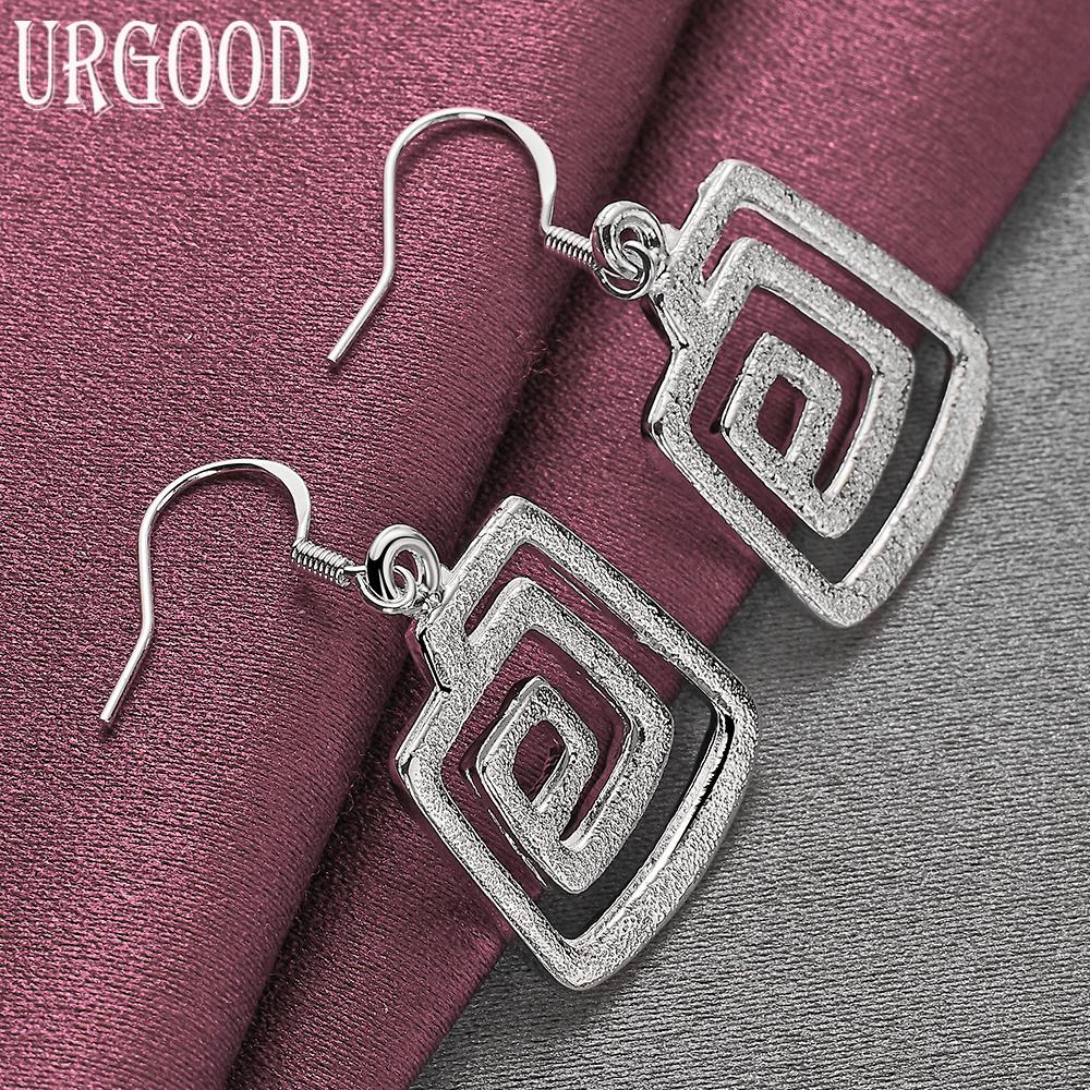 925 Sterling Silver Thread Earrings Wedding Jewelry