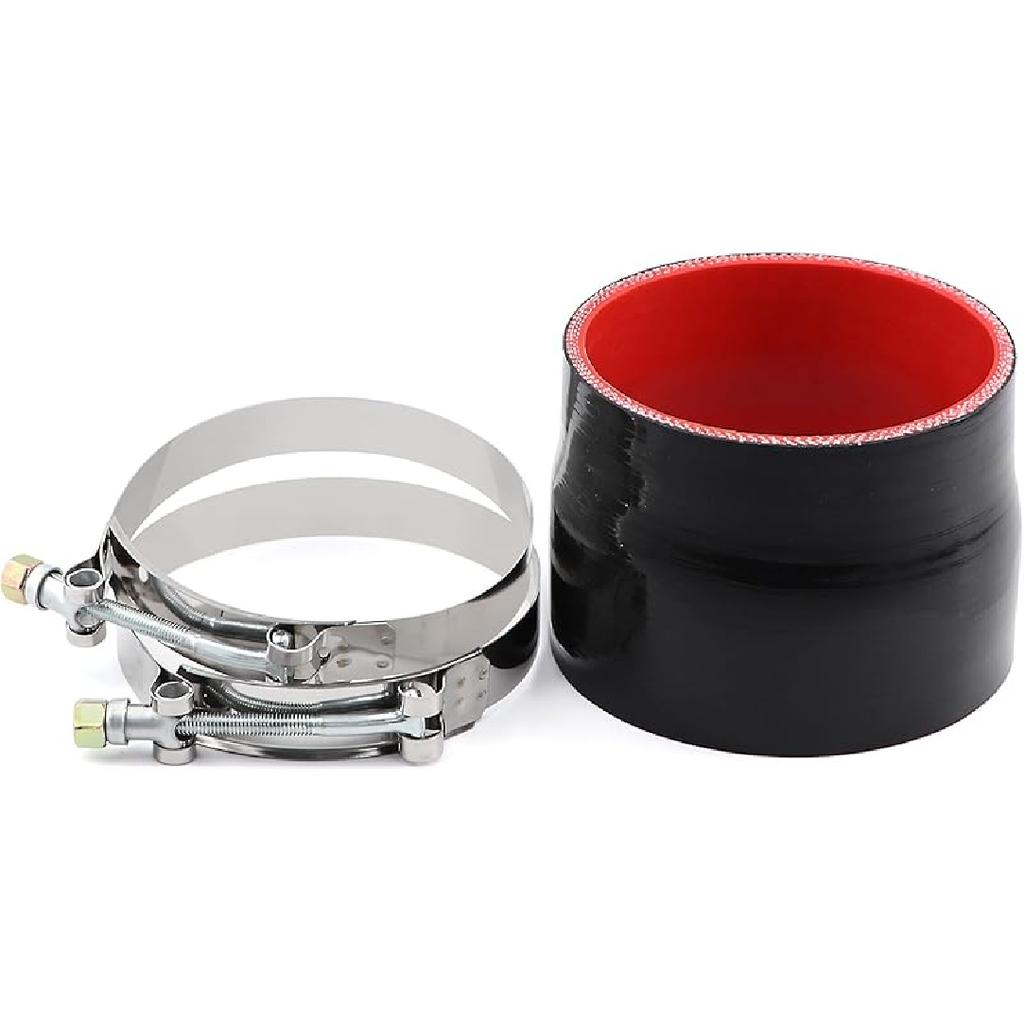 Silicone Straight Reducer Hose Coupler 3 To 4 Inch For Turbocharger/Intercooler/Exhaust Air Intake Duct Pipe Adapter 4-Ply Length 3 Inch With 2PCS