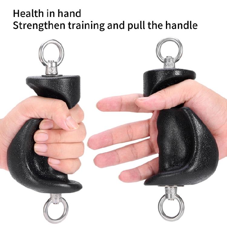 Exercise Grip Handles With Metal Rings For Pull Down Machines And Cable Workouts With Ergonomic Shape And Strong Build