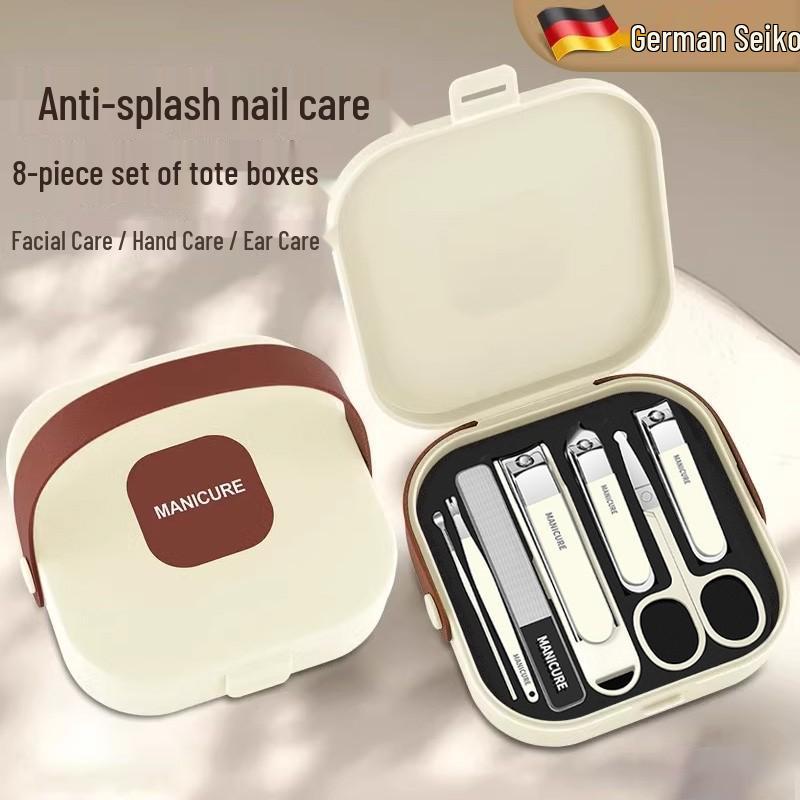 Portable German Manicure Set: Nail & Ear Pick Clippers for Thick Nails