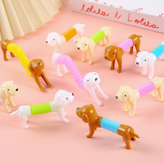 5/10/15/20 ks Teleskopická trubička pro úlevu od stresu Hračka pes jezevčík Flexibilní trubička Fidget hračka Kroucení Protahování Senzorická trubička Party drobnosti