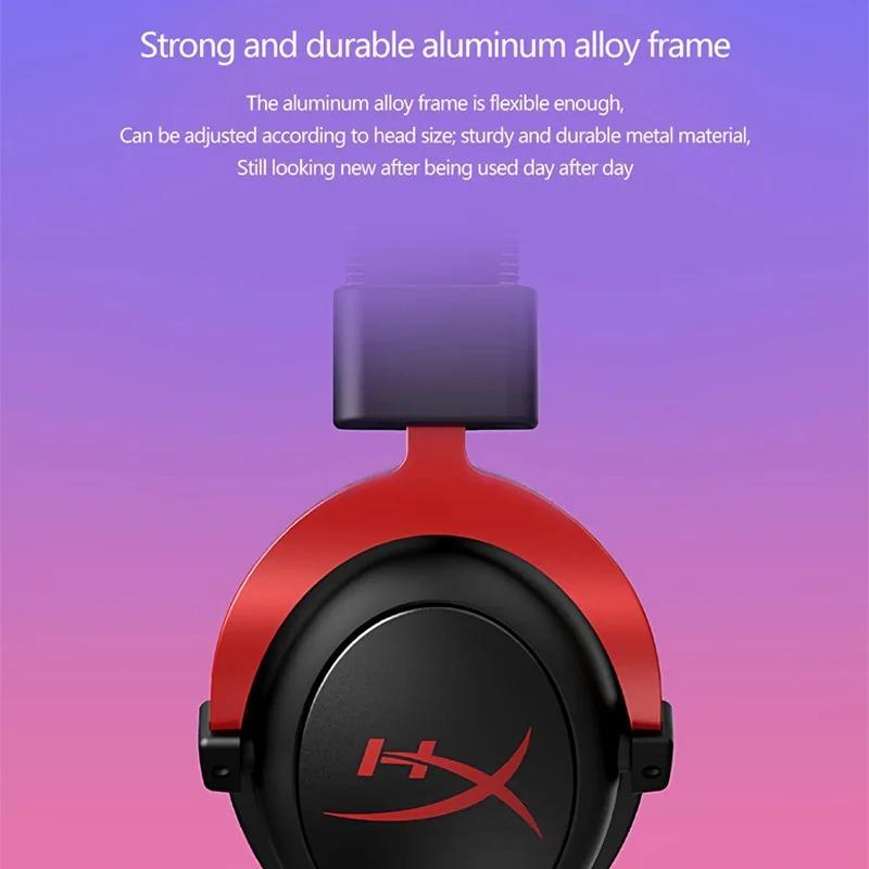 HyperX Cloud II Gaming Headset Hi-Fi 7.1 Surround Sound/Detachable Mic/USB Sound Card for PC PS Cloud 2 Wired Gaming Headphone
