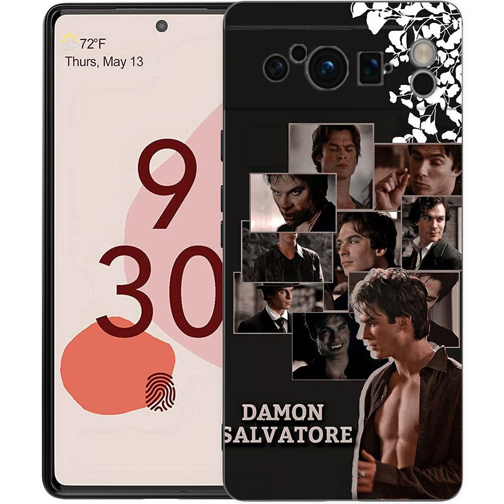 

The Vampire Diaries Damon Phone Case For Google Pixel 9 8 7 6 Pro XL 8A 7A 6A TPU Shell Soft Shockproof Black Cover Pixel 7A