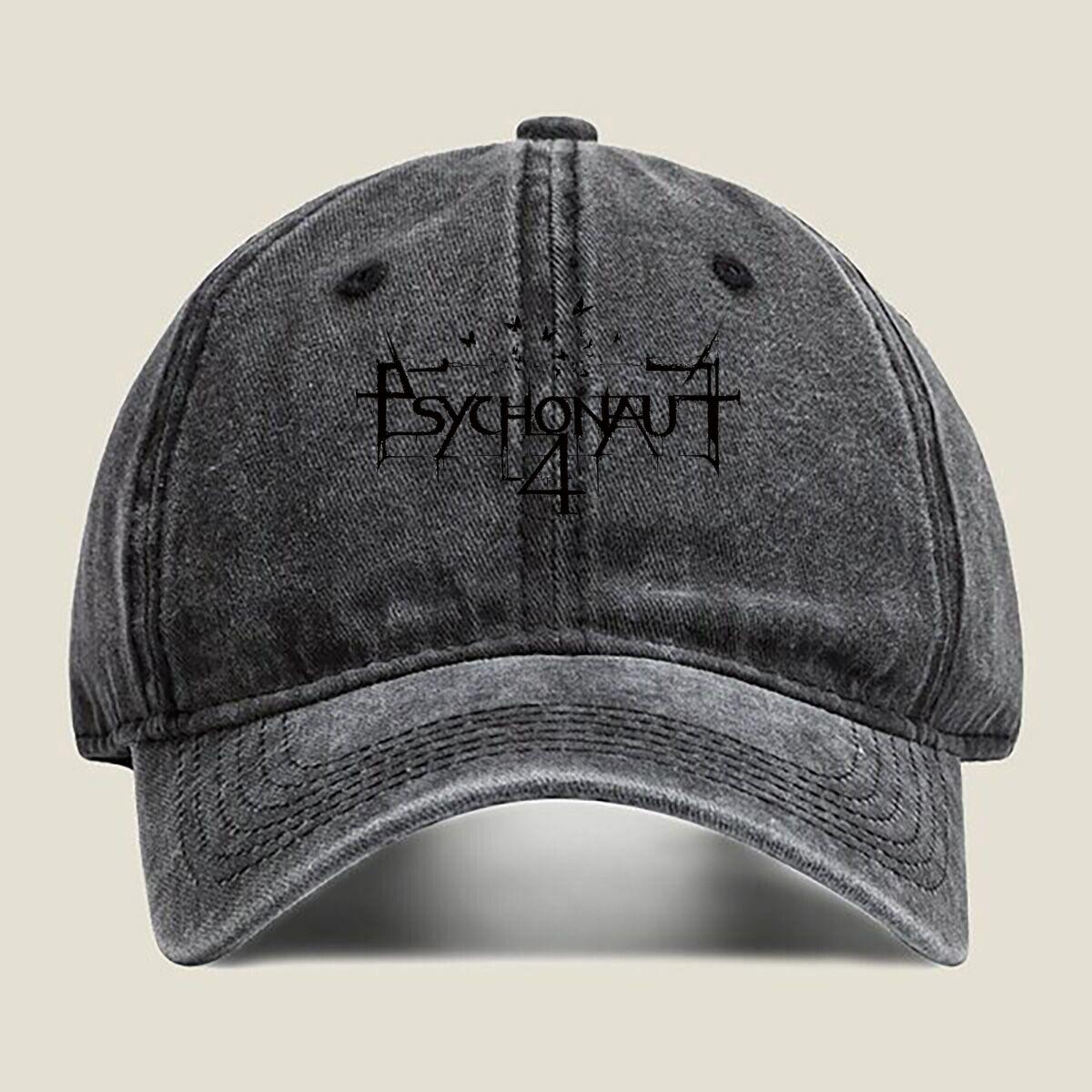 

Psychonaut 4 Band Logo Washed Baseball Cap One Size чёрный