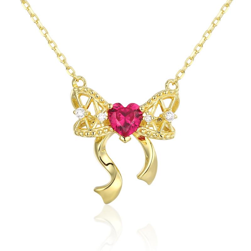 

Fashion s925 sterling silver necklace girls high sense love zircon hot-selling accessories strictly selected new Chinese jewelry 925 silver