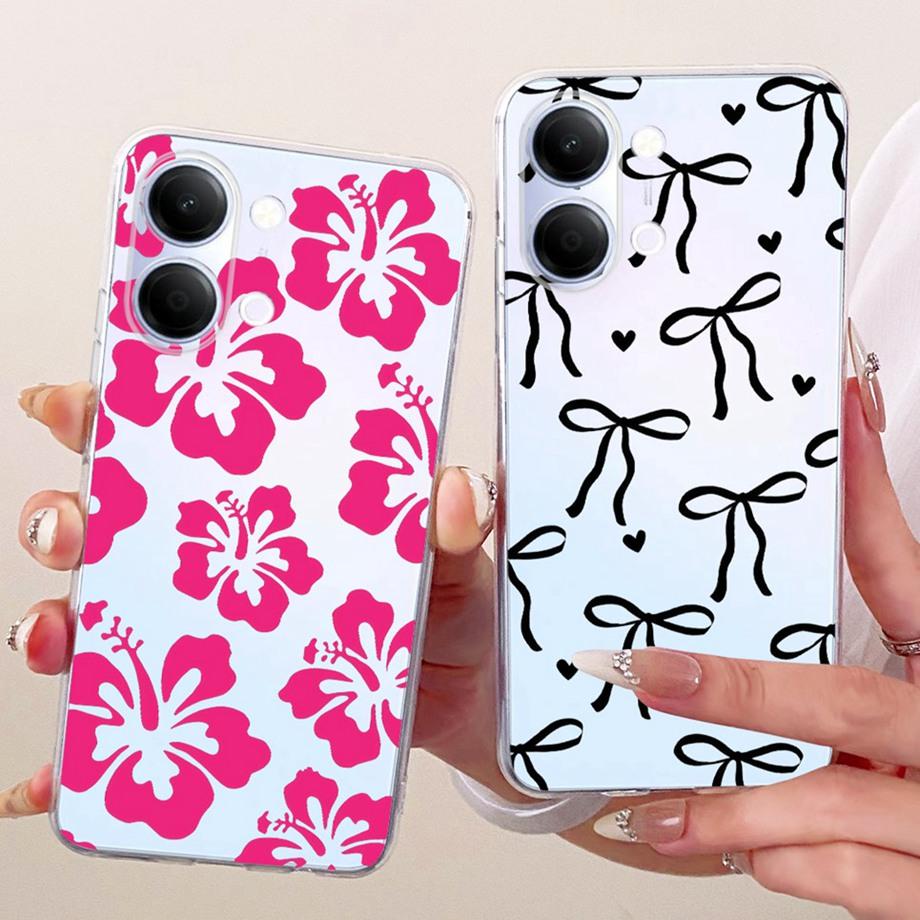 Flower Cartoon Fashion Design Phone Case For Vivo Y05 Y11D 4G Vivo Y11 Y21 5G Funda Soft Silicone Clear Back Cover V2553 V2554