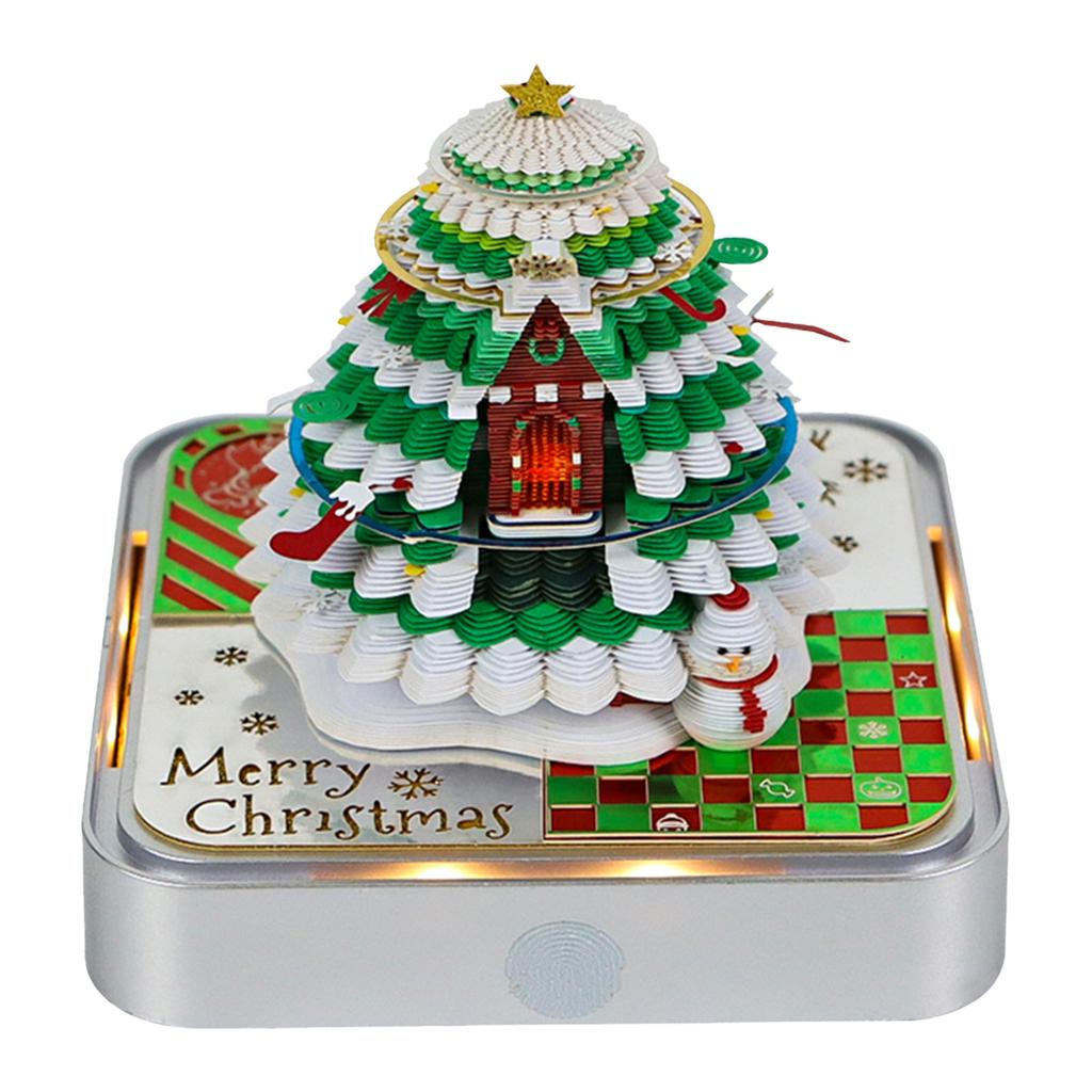 3D Calendar 2026 with Lights Desk Timepiece Calendar 2026 Artsy Pad Calendars for Christmas Housewarming Desktop Decoration