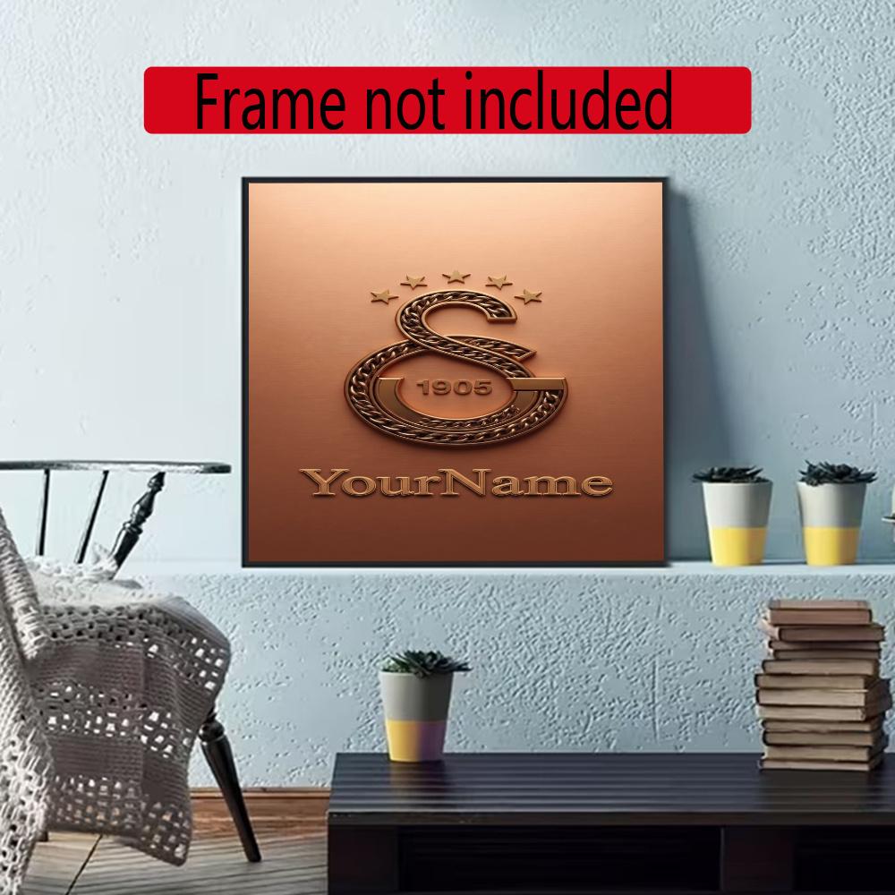 Galatasaray Personalized Name Diamond Paintings Mosaic Wall Round Diamond Art Painting Kits Embroidery Crystal Accessories Frameless