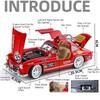 2025 New 1:24 Benzs 300SL Track Version Alloy Car Model Diecast Metal Toy Classic Vehicles Car Model Simulation Sound and Light Kids Gift