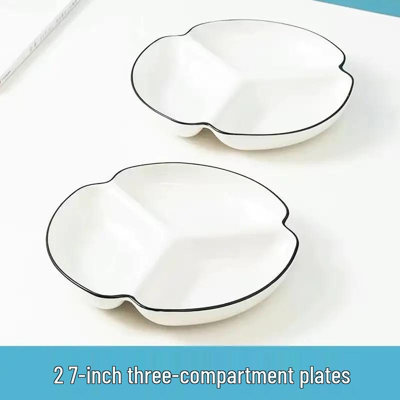 Children’s Ceramic Divided Plate for Portion Control - Creative, Household Breakfast Dish