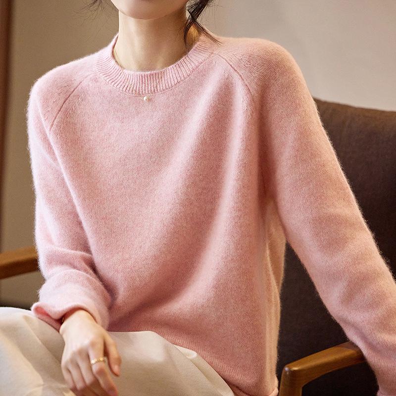 2025 Women's Thickened Loose Pure Wool Round Neck Sweater
