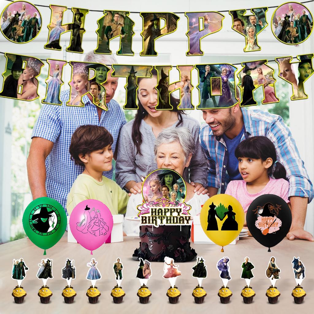 Temat Urodziny Dekoracja Urodzinowa Flaga Balony Tort