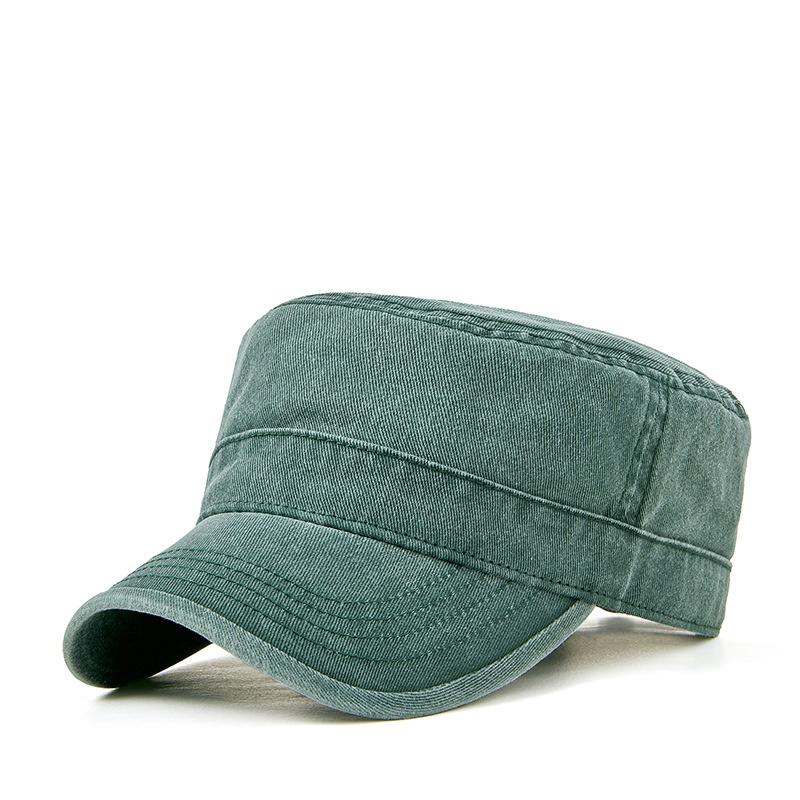 2023 Spring Summer Dad Pure Cotton Leisure Flat Top Military Hat Man Sun Caps Woman Plus Size Blank Navy Cap 55-59cm 60-65cm