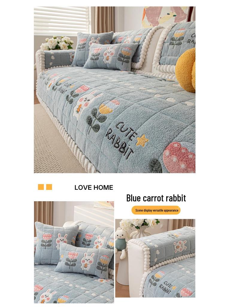 Bohemian High-Weight Snowflake Velvet Sofa Cushion Cover, Autumn/Winter 2025, Non-Slip Design